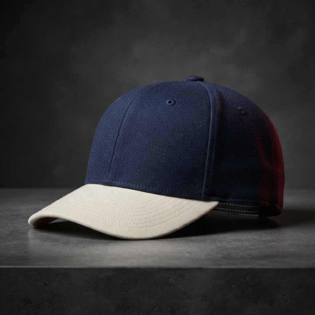 Clean structured baseball cap after professional hat cleaning